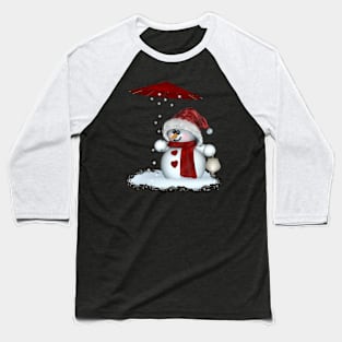 Little Snowman in red Baseball T-Shirt